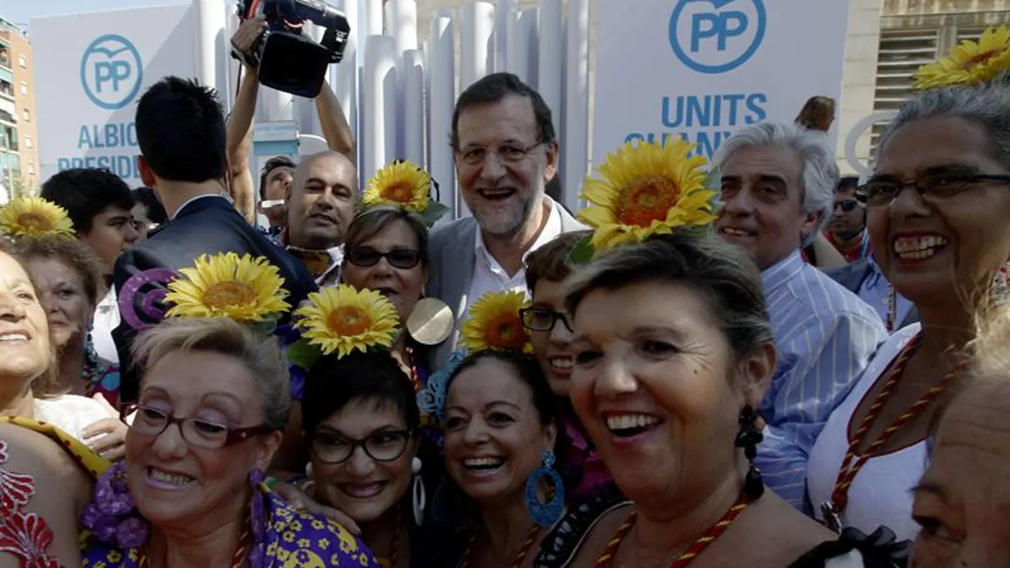 Rajoy, durante el acto en Badalona Rajoy, durante el acto en Badalona