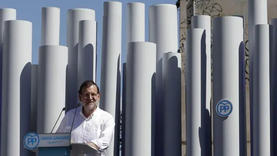 El presidente del Gobierno, Mariano Rajoy, durante su intervención en el mitin del PPC El presidente del Gobierno, Mariano Rajoy, durante su intervención en el mitin del PPC