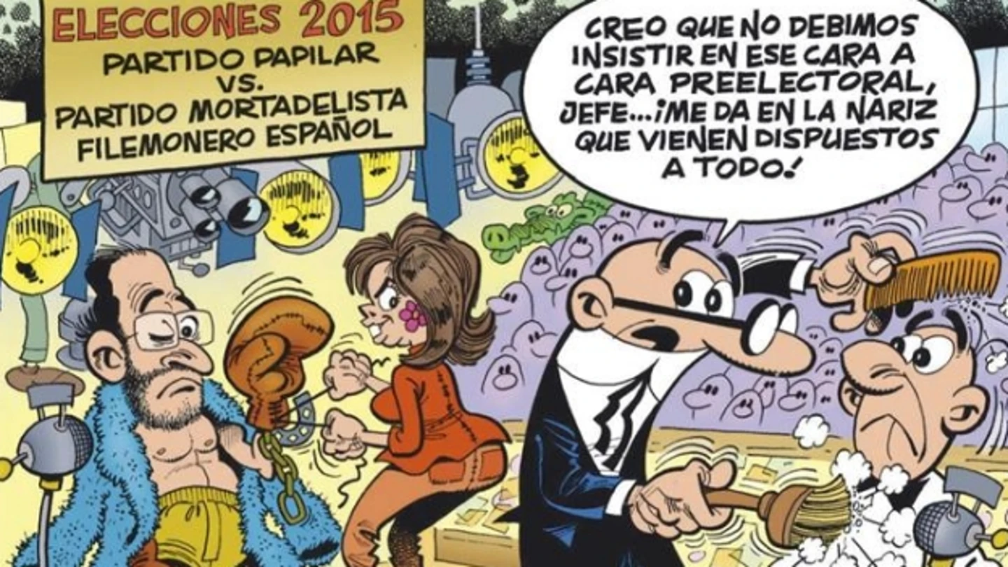 Mortadelo y Filemón se presentan a las elecciones para derrotar al 'Partido Papilar' Mortadelo y Filemón se presentan a las elecciones para derrotar al 'Partido Papilar'