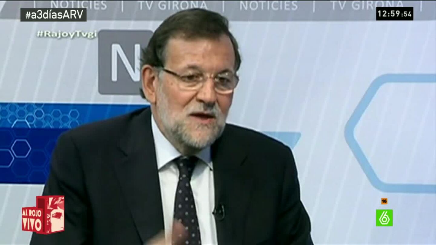 Mariano Rajoy en la televisi&oacute;n de Girona