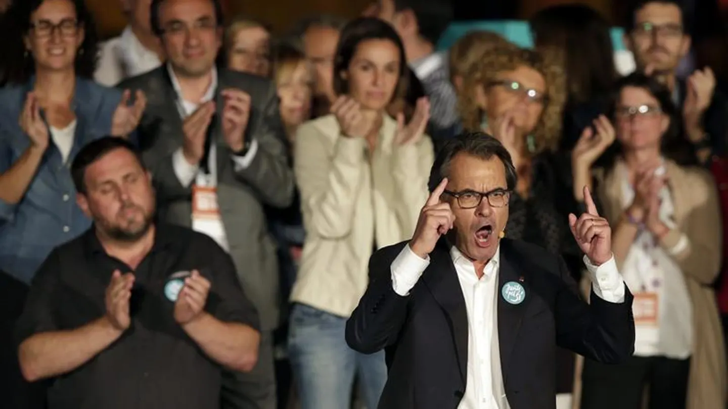 Artur Mas durante su intervención en el mitin de final de campaña para las elecciones catalanas Artur Mas durante su intervención en el mitin de final de campaña para las elecciones catalanas
