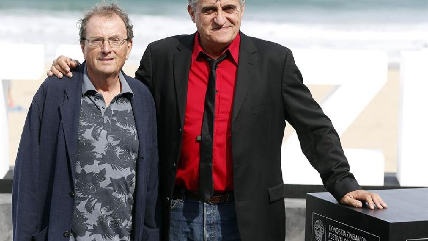 Pere Joan Ventura y El Gran Wyoming en el festivas de cine de San Sebasti&aacute;n