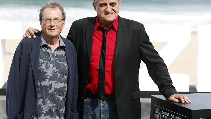 Pere Joan Ventura y El Gran Wyoming en el festivas de cine de San Sebastián Pere Joan Ventura y El Gran Wyoming en el festivas de cine de San Sebastián