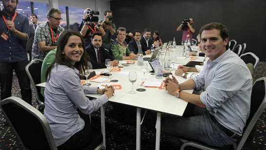Arrimadas y Rivera analizan la jornada electoral Arrimadas y Rivera analizan la jornada electoral