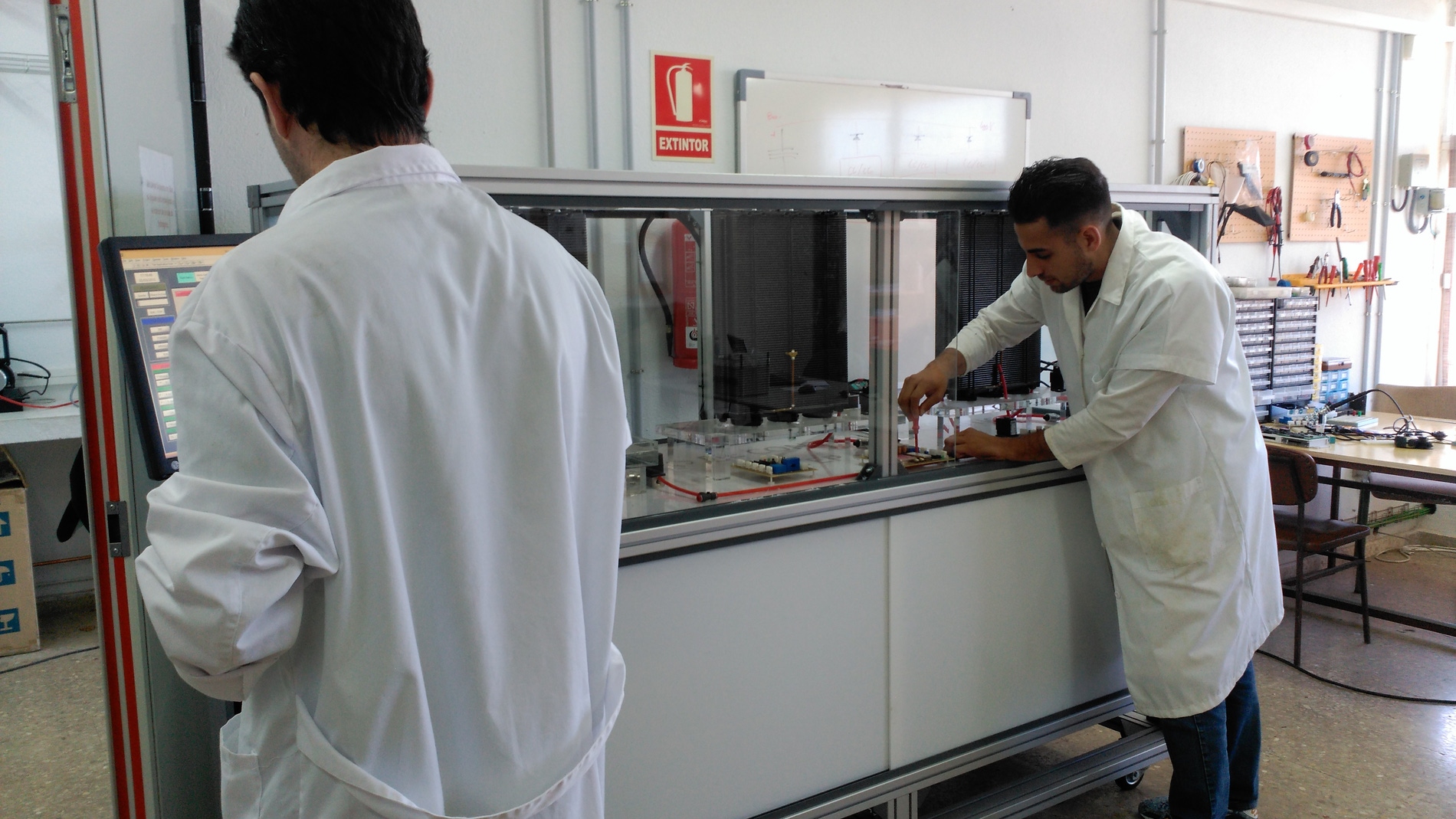El grupo de investigación durante las pr