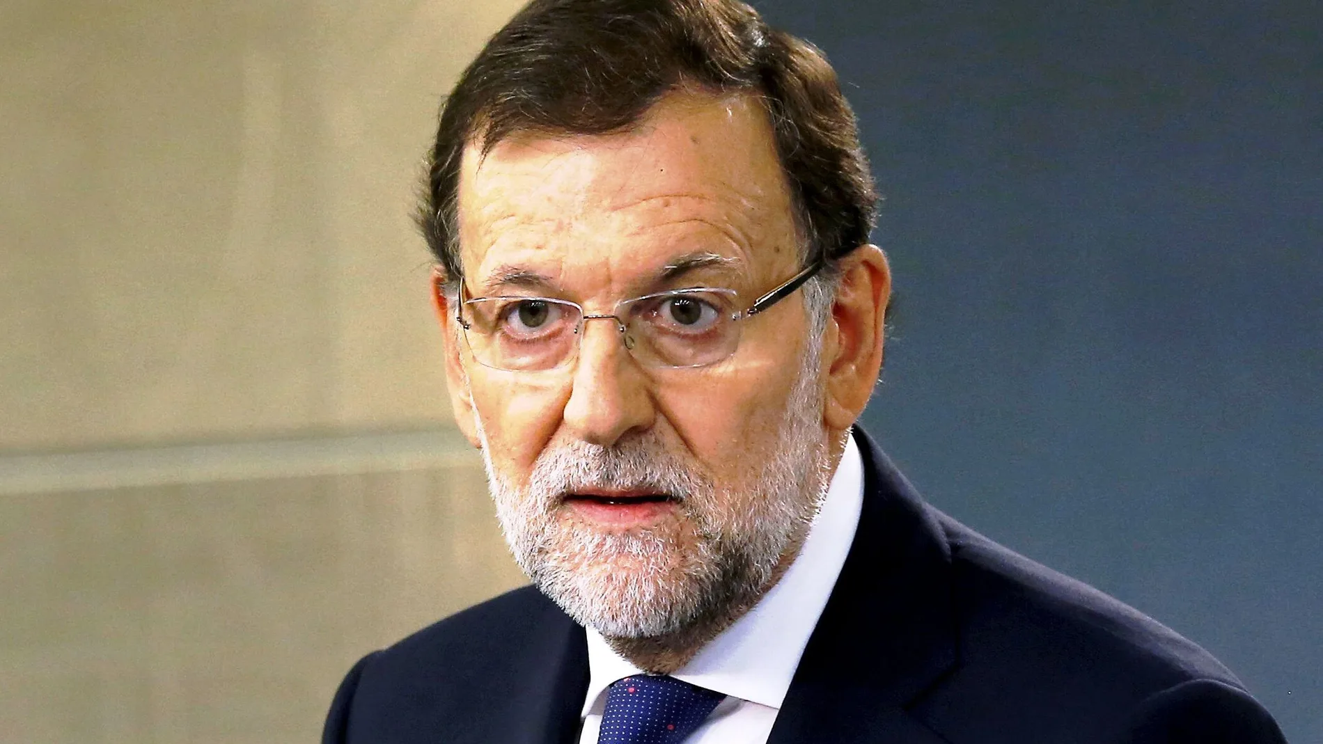  El presidente del Gobierno, Mariano Rajoy, durante su comparecencia