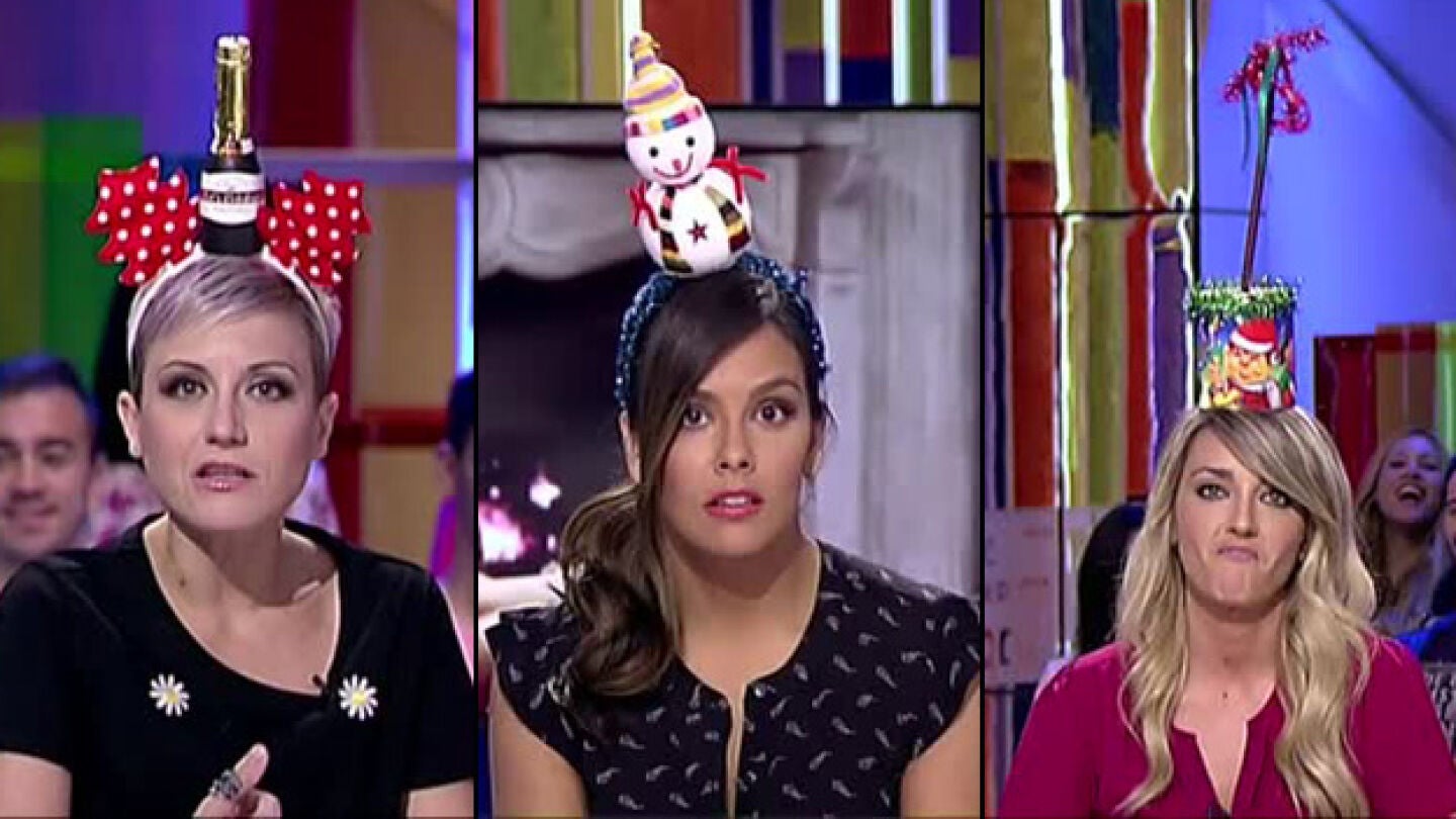 Las chicas de &lsquo;Zapeando&rsquo; se unen a la tendencia de tocados navide&ntilde;os de Agatha Ruiz de la Prada