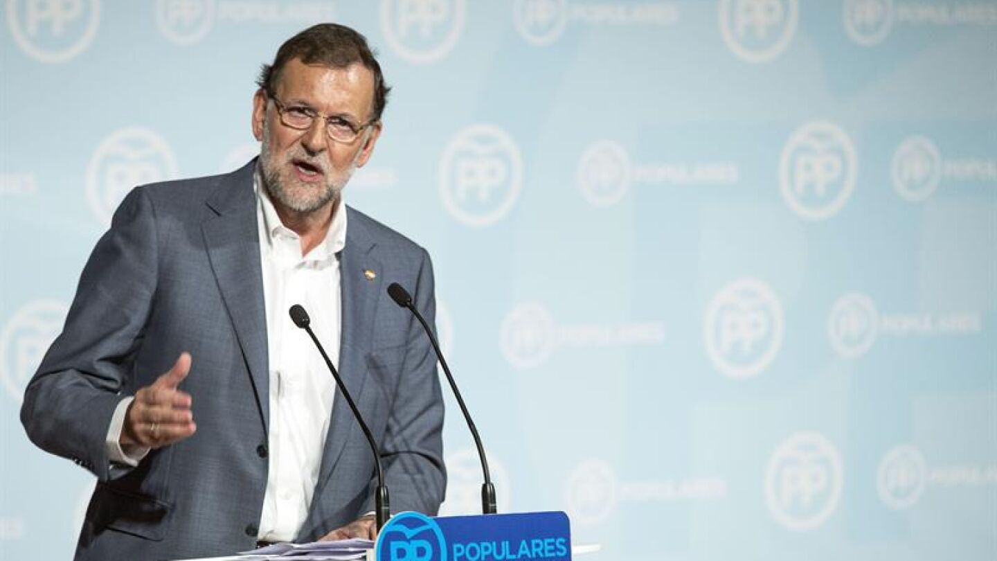 Mariano Rajoy durante un acto del PP