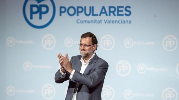 Mariano Rajoy, en un acto del PP en Valencia