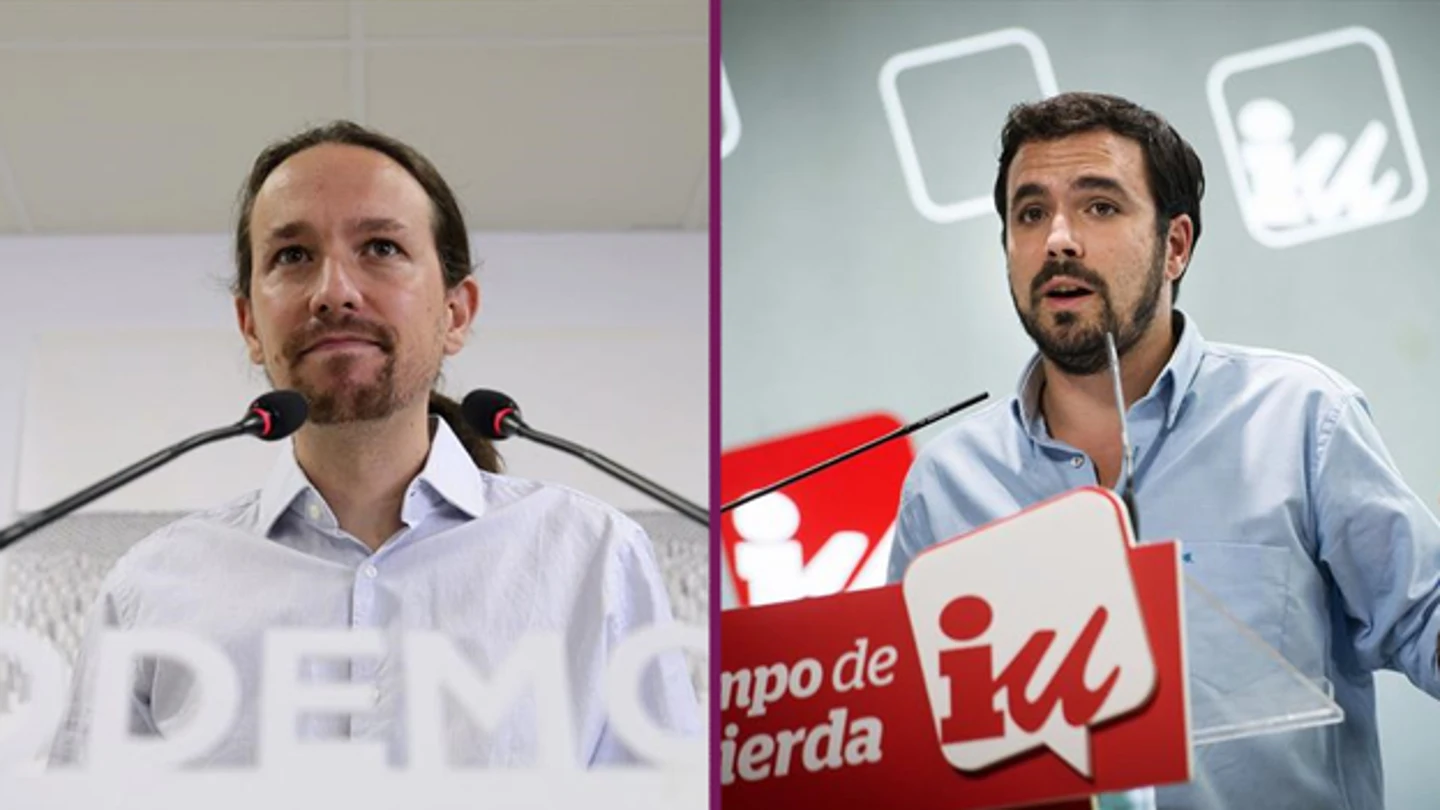 Pablo Iglesias y Alberto Garzón Pablo Iglesias y Alberto Garzón