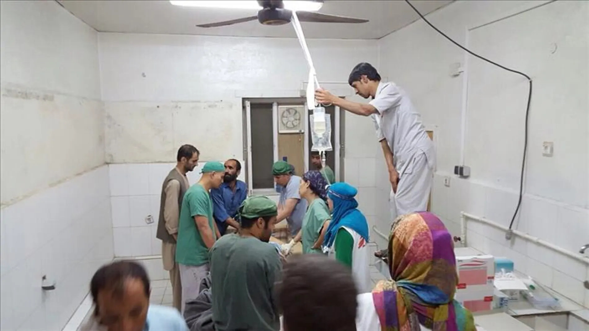 Imagen de una de las salas del hospital bombardeado en Kunduz