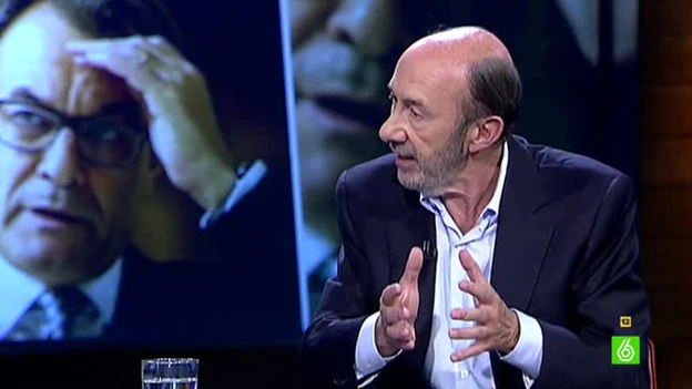 Alfredo Pérez Rubalcaba, en 'El Intermedio'