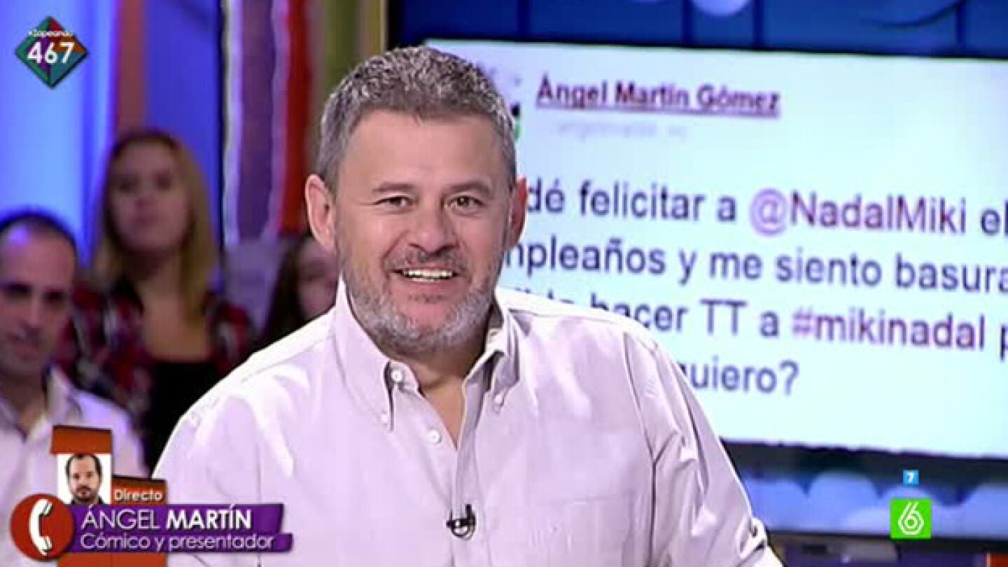 &Aacute;ngel Mart&iacute;n pide perd&oacute;n a Miki Nadal en Zapeando
