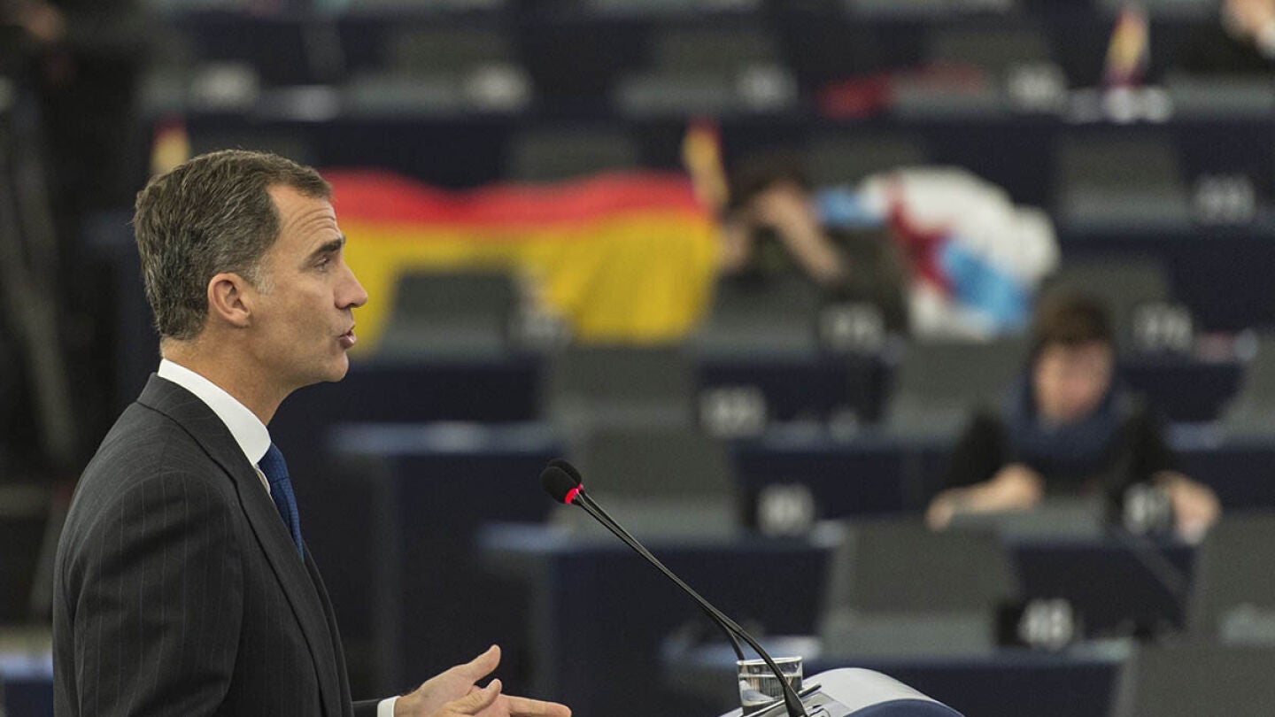 El rey ante el Parlamento Europeo