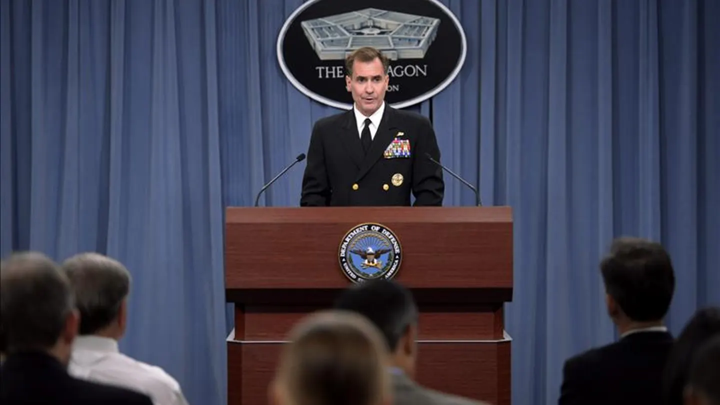 El portavoz del Pentágono, el contraalmirante John Kirby El portavoz del Pentágono, el contraalmirante John Kirby