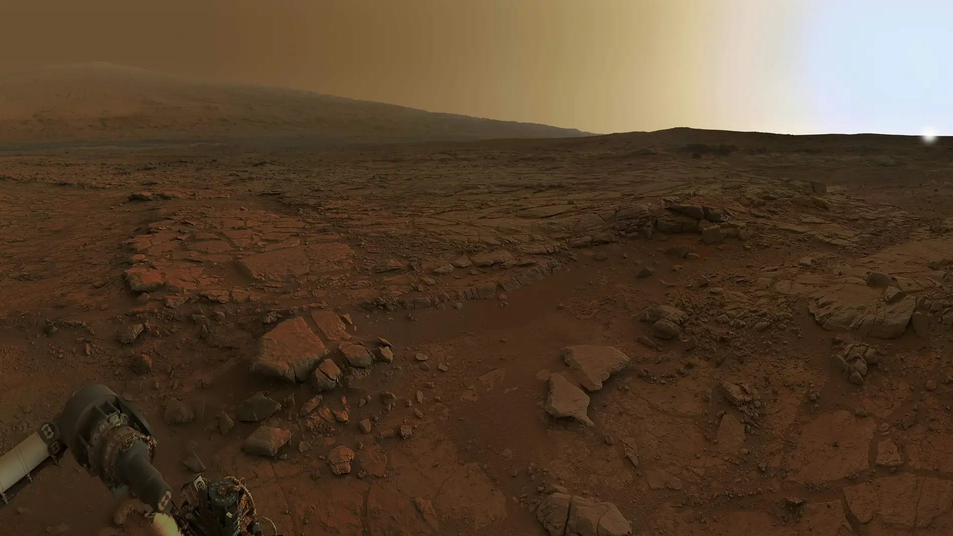 Atardecer marciano captado por el rover Curiosity