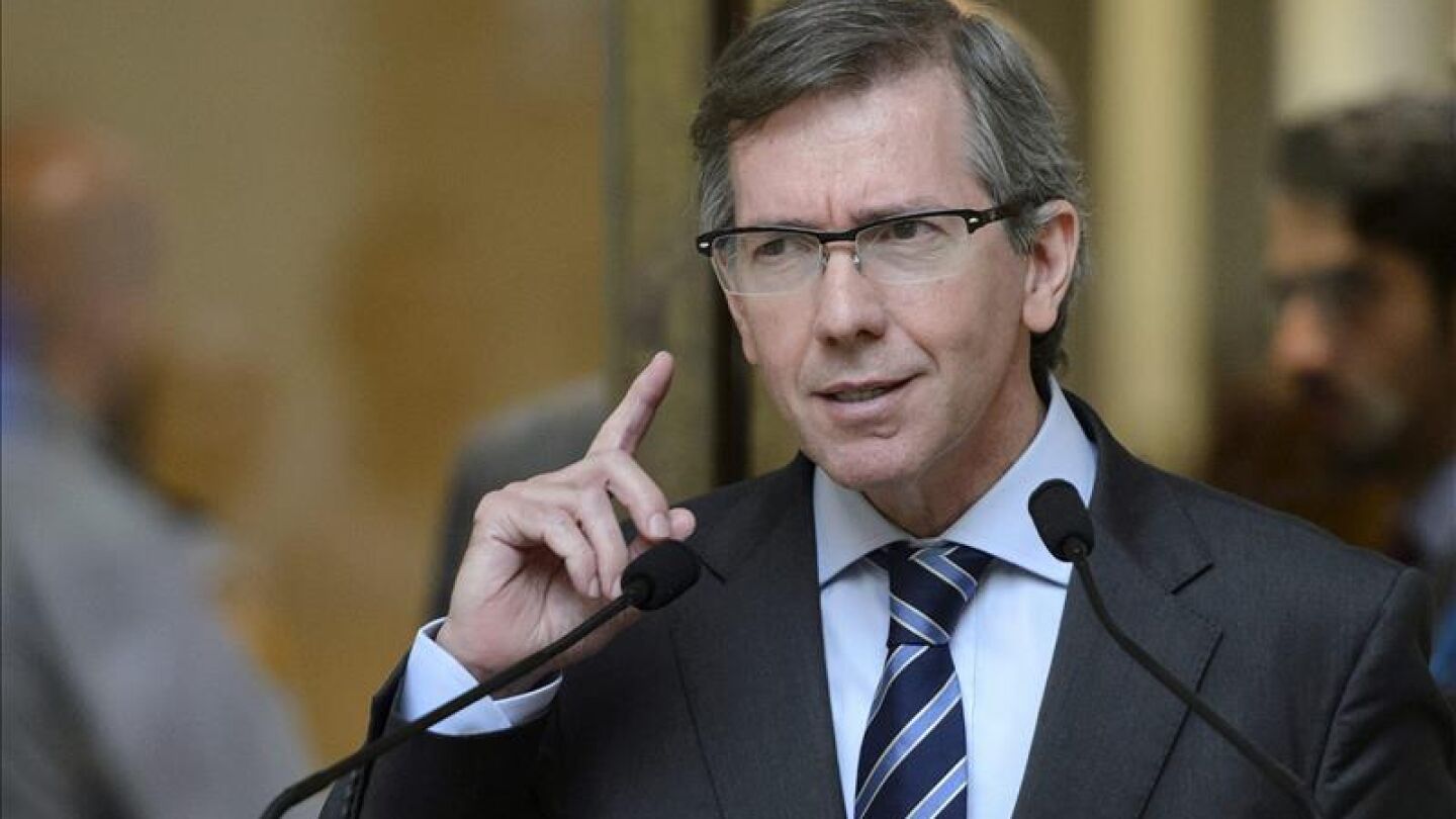 El representante especial de la ONU para Libia, el espa&ntilde;ol Bernardino Le&oacute;n, durante una rueda de prensa
