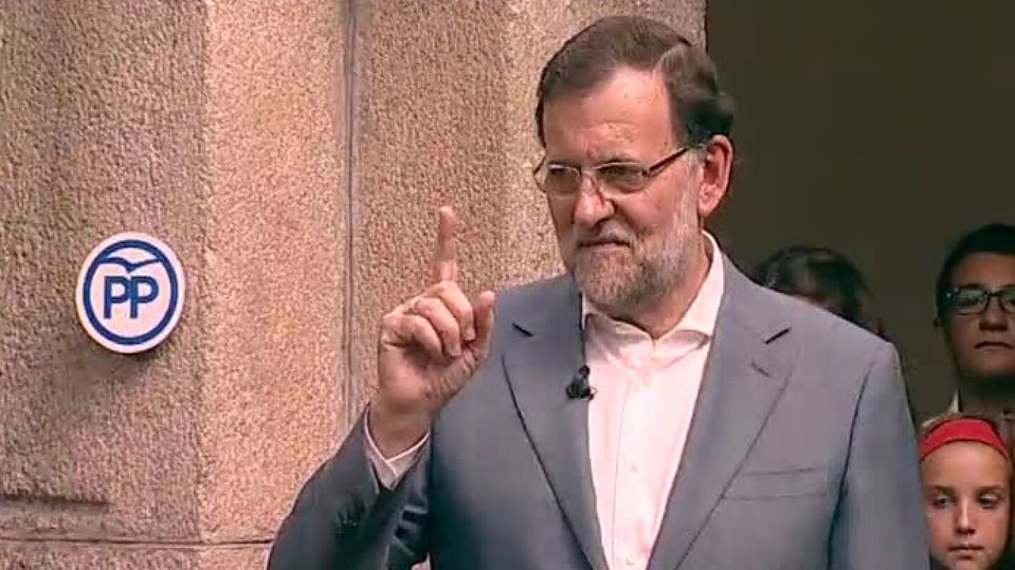Mariano Rajoy durante un acto con j&oacute;venes en Mora (Toledo)