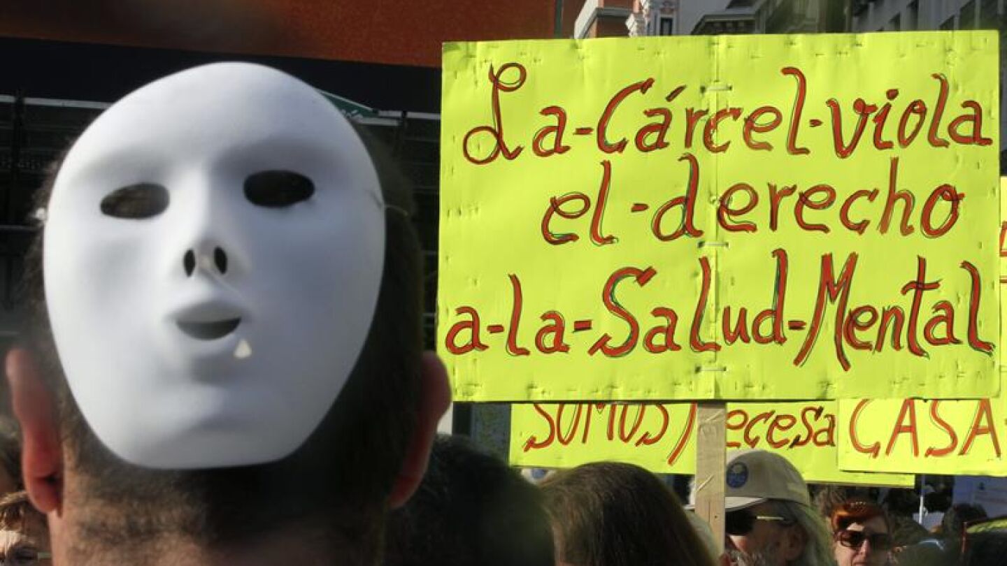 Concentraci&oacute;n en Madrid con motivo del D&iacute;a Mundial de la Salud Mental