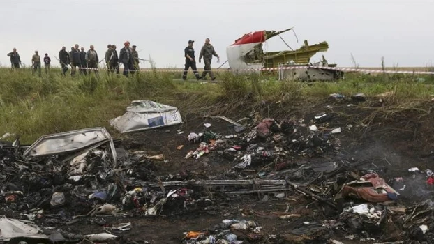 Restos del vuelo MH17.