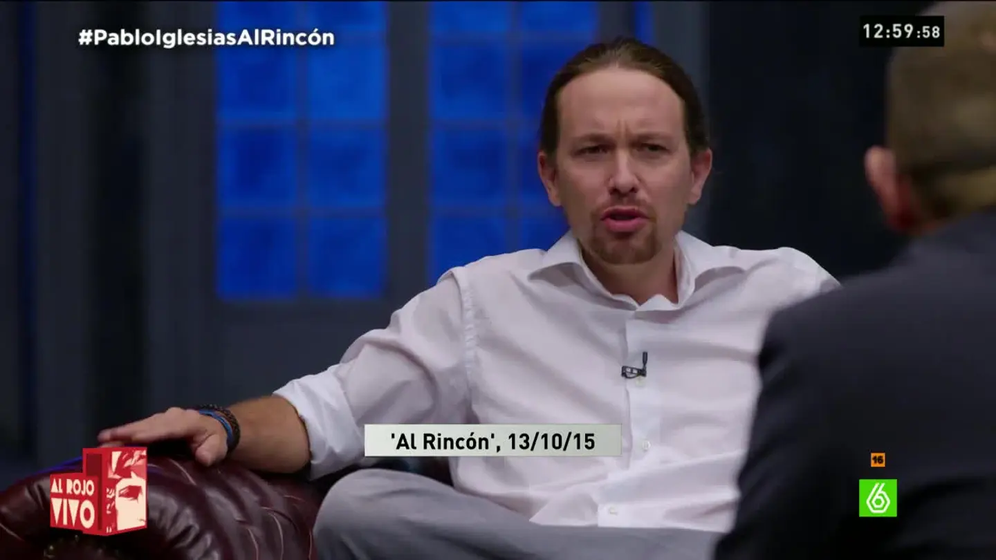 Pablo Iglesias, en 'Al rincón de pensar' Pablo Iglesias, en 'Al rincón de pensar'