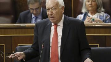 El ministro de Asuntos Exteriores, José Manuel García-Margallo en el Congreso