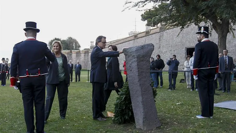 Artur Mas, durante el hoimenaje a Lluis Companys