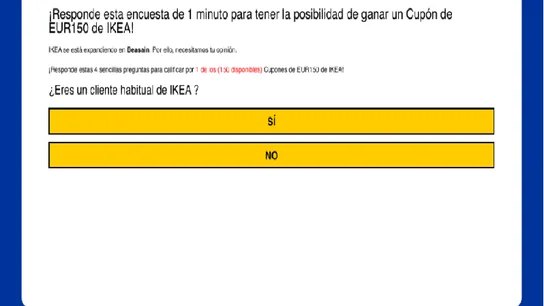 Falsa encuesta de Ikea. Falsa encuesta de Ikea.
