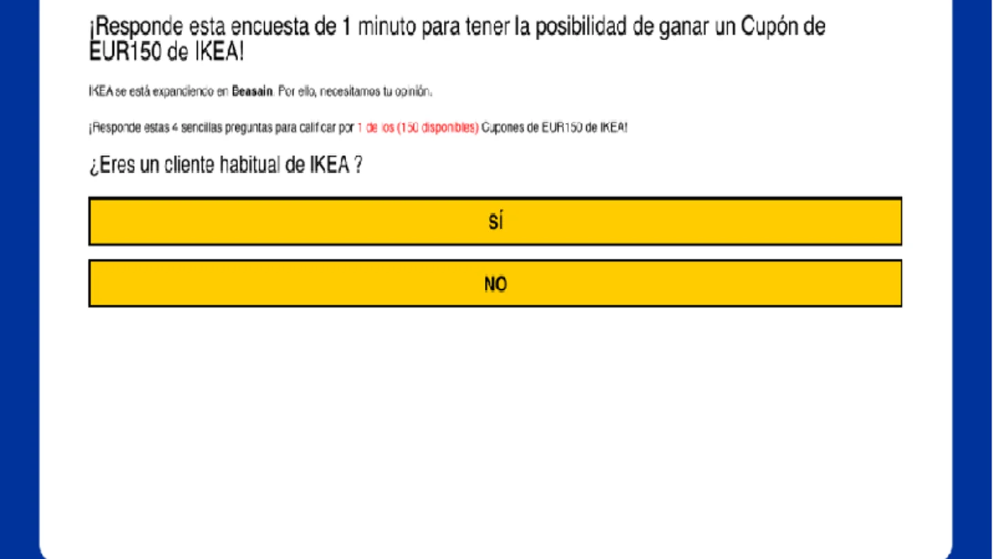 Falsa encuesta de Ikea. Falsa encuesta de Ikea.