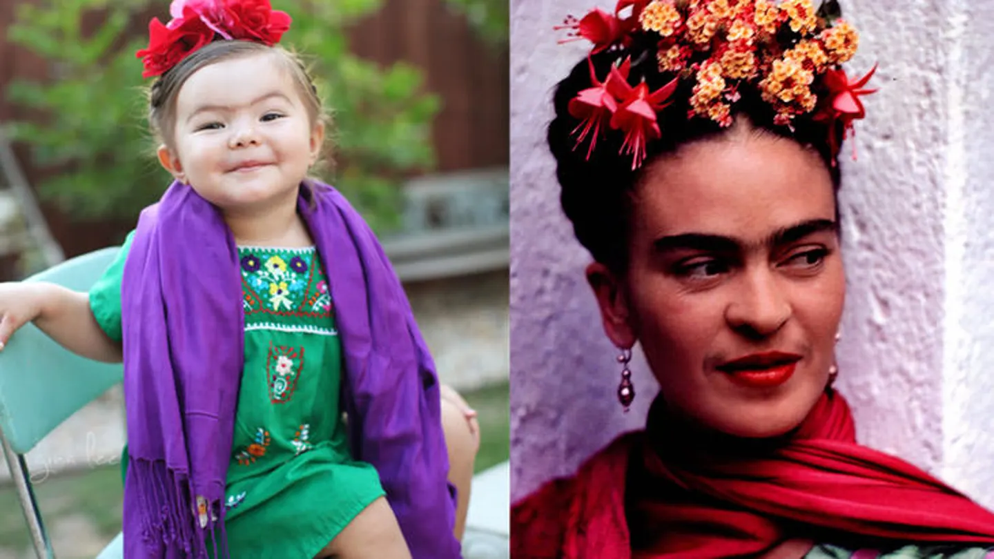 Willow se disfraza de Frida Kahlo Willow se disfraza de Frida Kahlo
