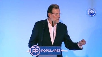 El presidente del Gobierno, Mariano Rajoy, durante un acto en Toledo