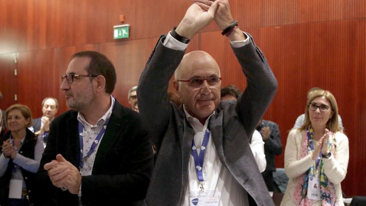 Duran Lleida, junto Ram&oacute;n Espadale, cabeza de lista del partido en las pasadas elecciones catalanas
