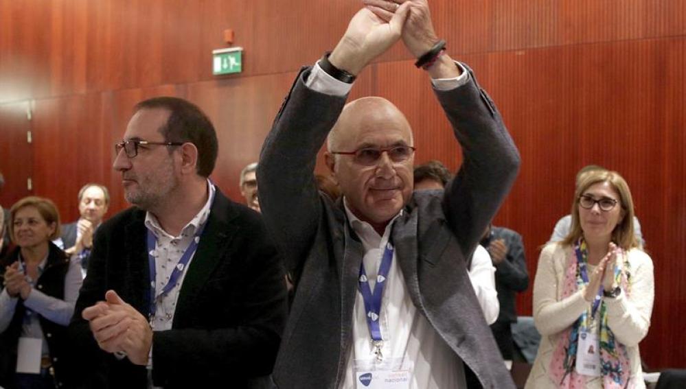 Duran Lleida, junto Ramón Espadale, cabeza de lista del partido en las pasadas elecciones catalanas