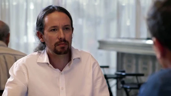 Pablo Iglesias , en el debate con Albert Rivera, en Salvados Pablo Iglesias , en el debate con Albert Rivera, en Salvados
