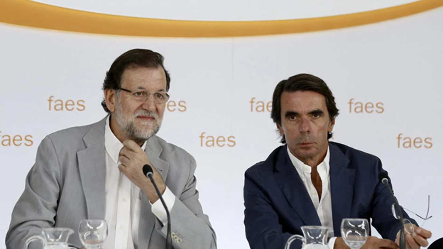 Rajoy y Aznar, juntos en un acto de Faes Rajoy y Aznar, juntos en un acto de Faes