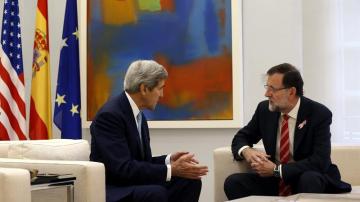 John Kerry junto a Mariano Rajoy