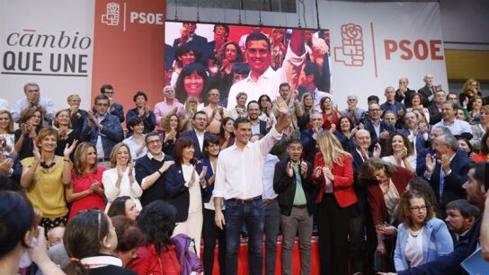 Pedro S&aacute;nchez durante la presentaci&oacute;n de las candidaturas socialistas