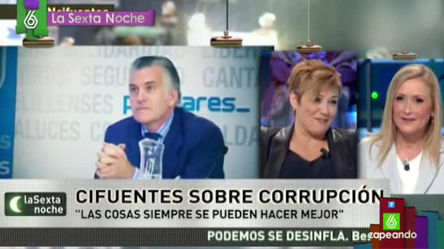 Cristina Cifuentes y Cristina Pardo, en laSexta Noche Cristina Cifuentes y Cristina Pardo, en laSexta Noche