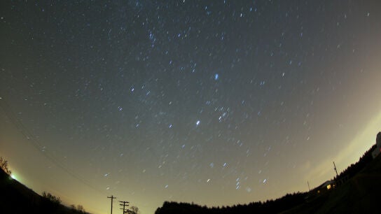 Lluvia de estrellas de las Ori&oacute;nidas