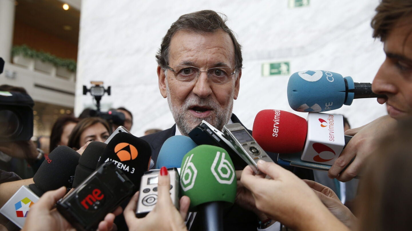 Mariano Rajoy, ante los medios