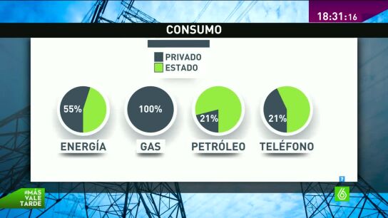 Gr&aacute;fico de la privatizaci&oacute;n de las empresas en 2015