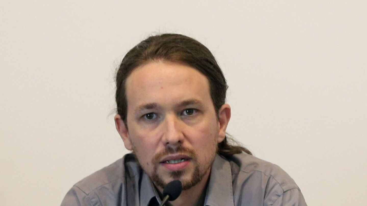 Pablo Iglesias, durante el acto de presentaci&oacute;n del Consejo de expertos econ&oacute;micos