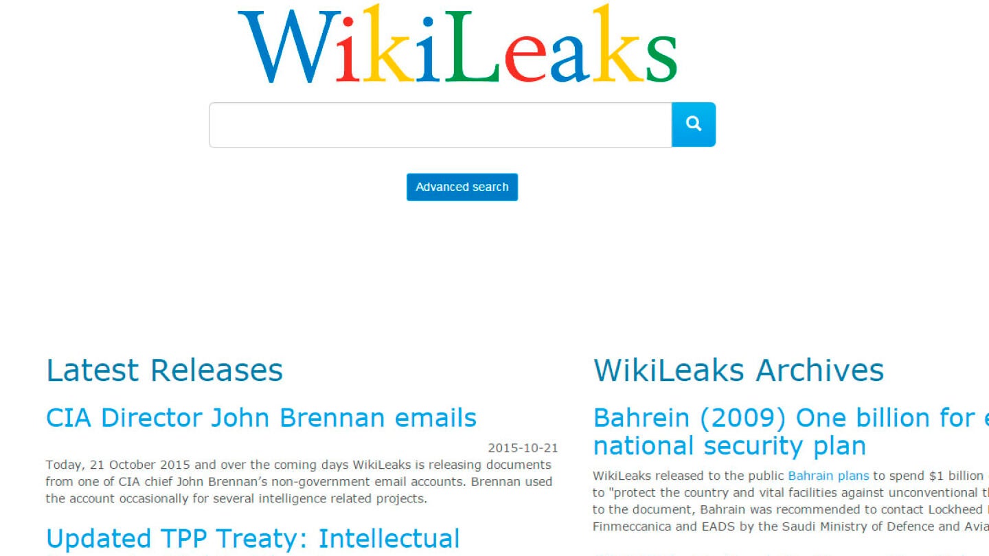 P&aacute;gina de Wikileaks