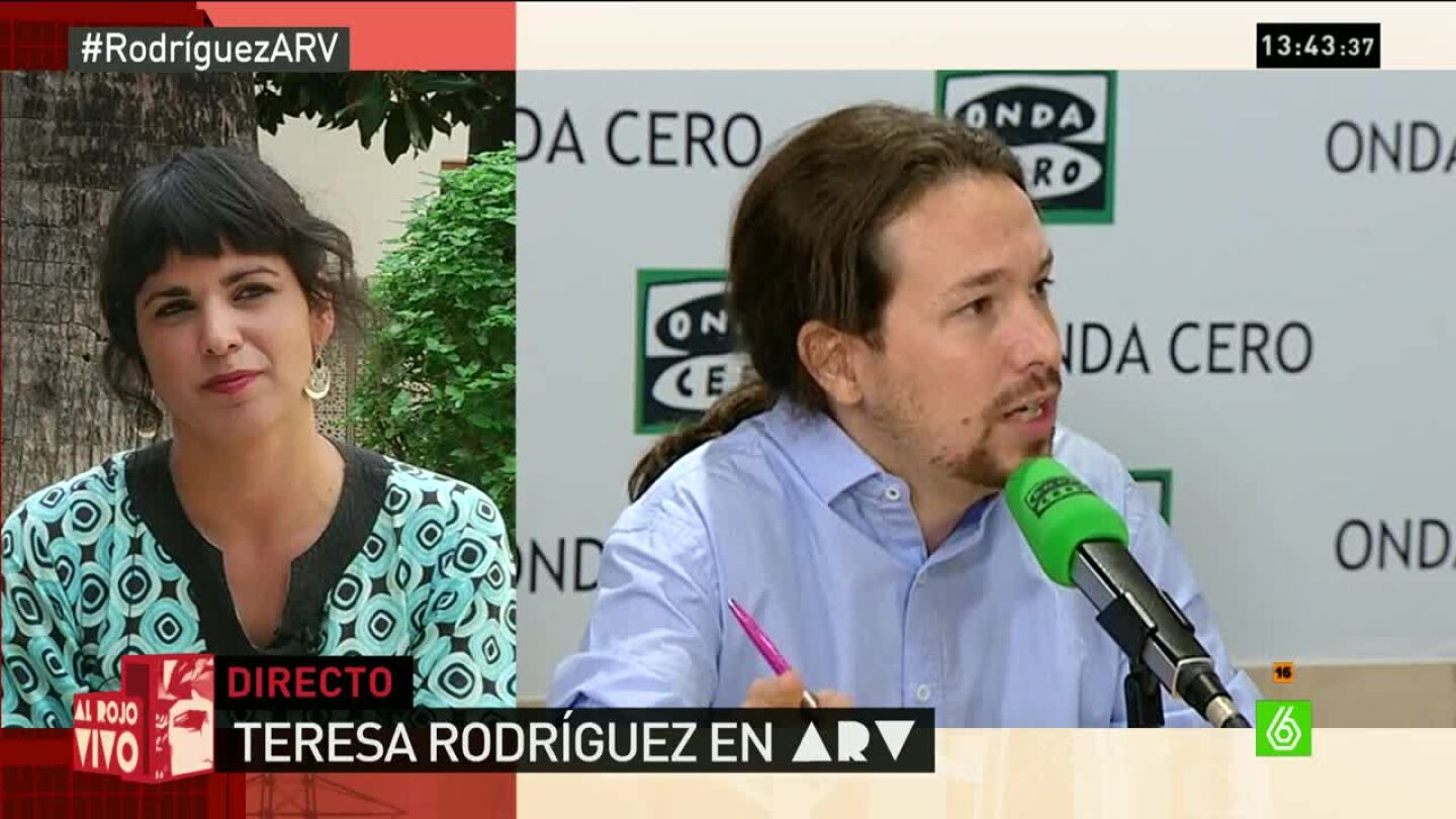 Teresa Rodr&iacute;guez con Pablo Iglesias en arv