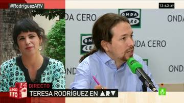 Teresa Rodríguez con Pablo Iglesias en arv