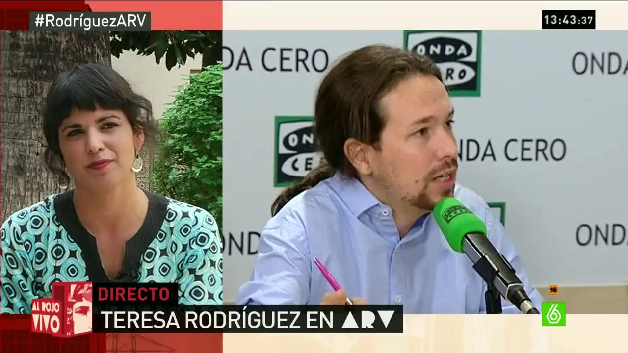 Teresa Rodríguez con Pablo Iglesias en arv