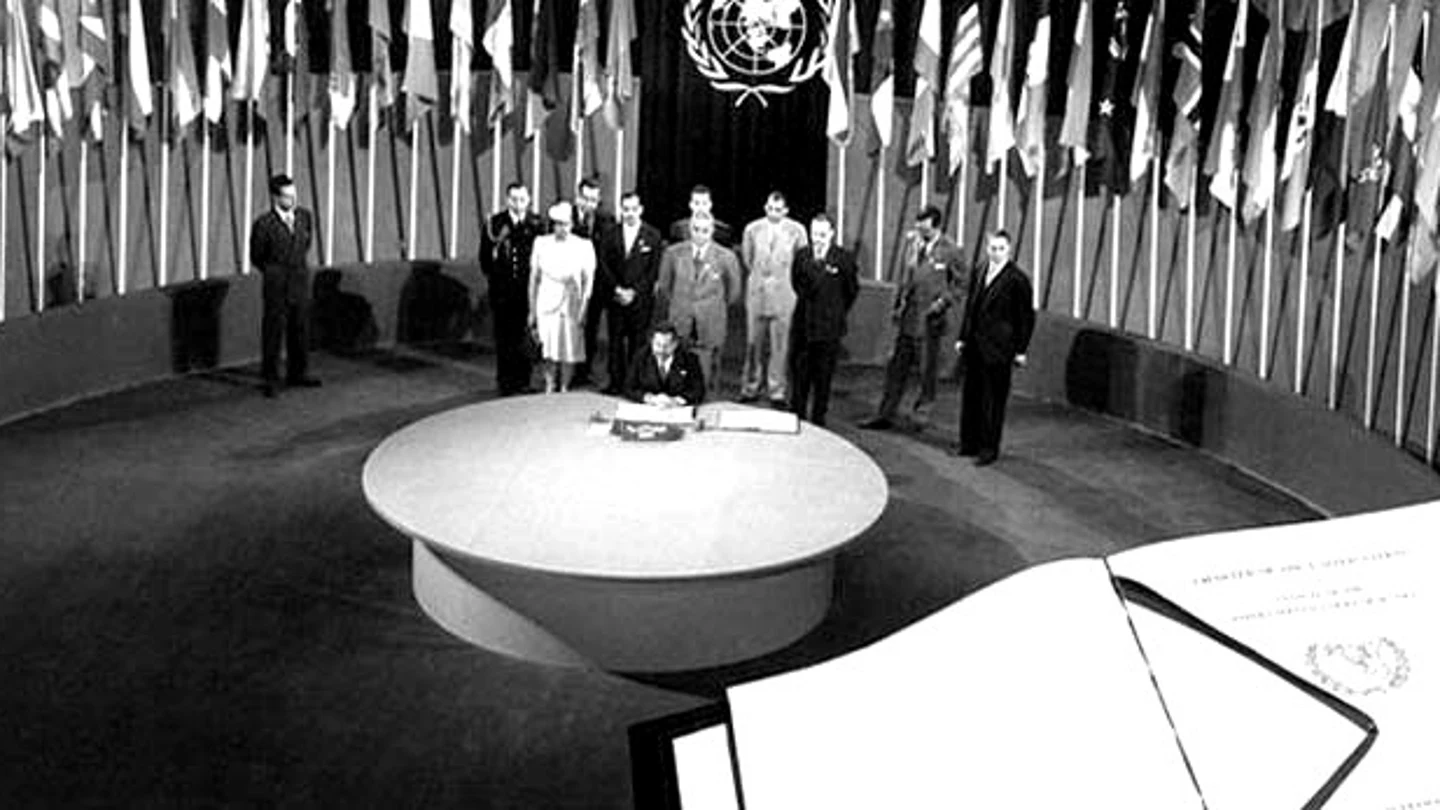 Firma de la carta de las naciones Unidas Firma de la carta de las naciones Unidas