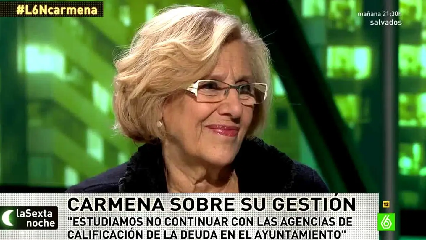 Manuela Carmena en laSexta Noche Manuela Carmena en laSexta Noche