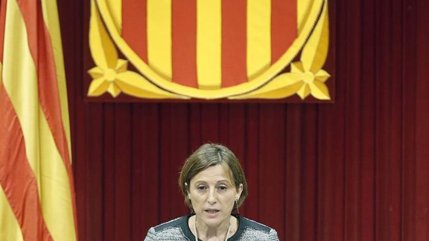 La nueva presidenta del Parlament, Carme Forcadell (Junts pel S&iacute;)