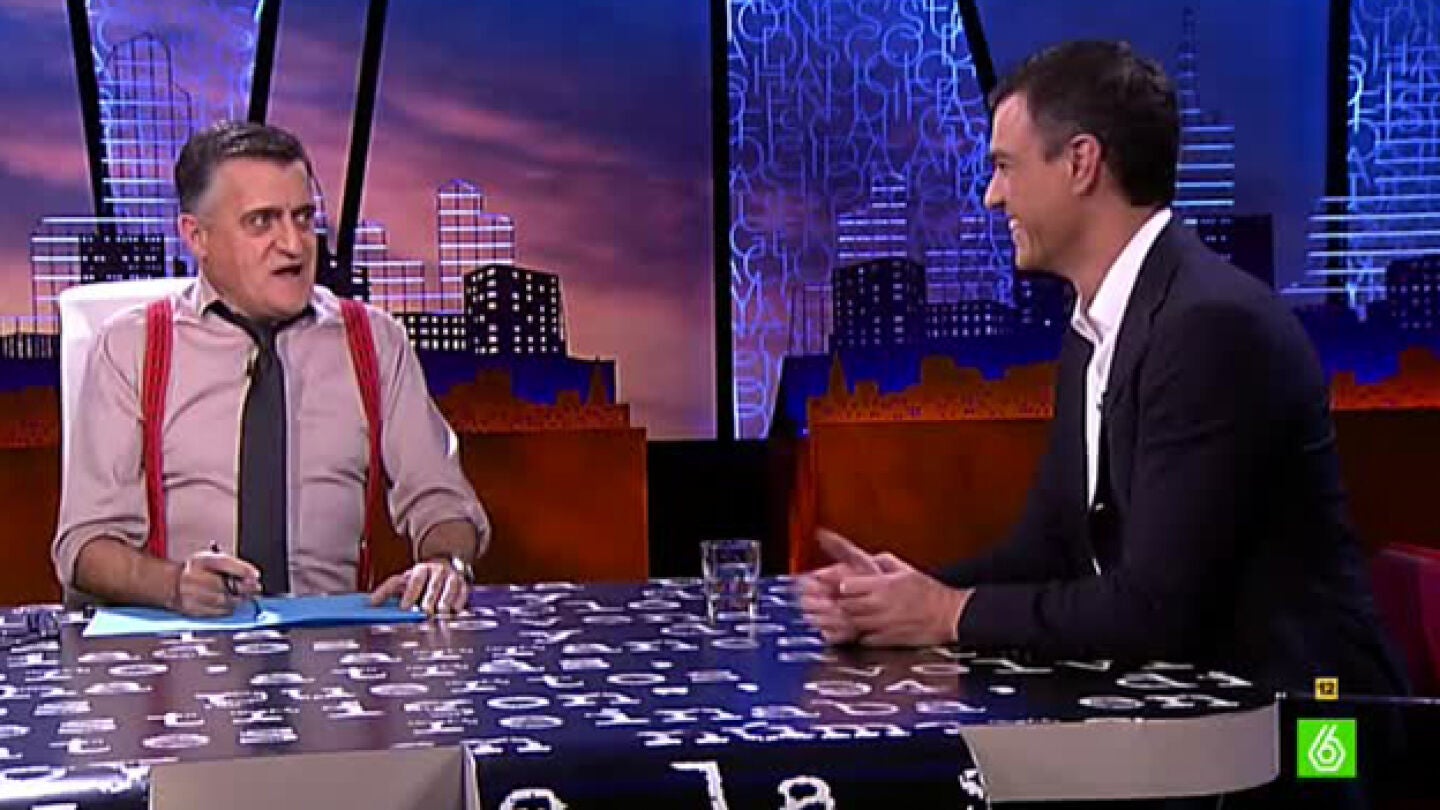 Pedro S&aacute;nchez bromea con Wyoming en El Intermedio